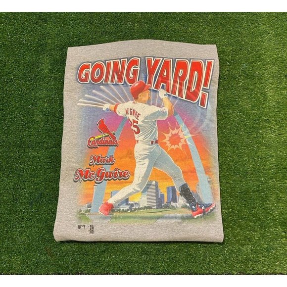 Vintage St. Louis Cardinals tshirt large adult Mark Mcgwire Pro Player gray
